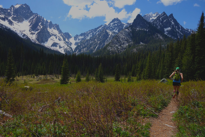 Running towards Stuart Lake