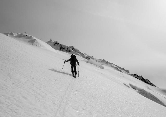 Stoked on ski crampons and being in the alpine. 