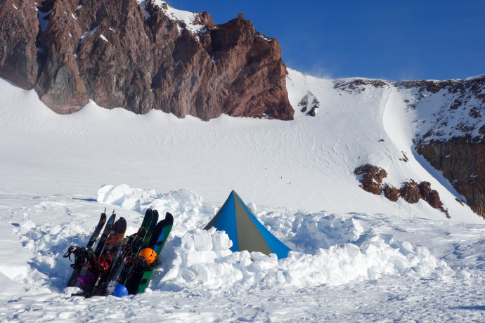 View of our camp in the morning.