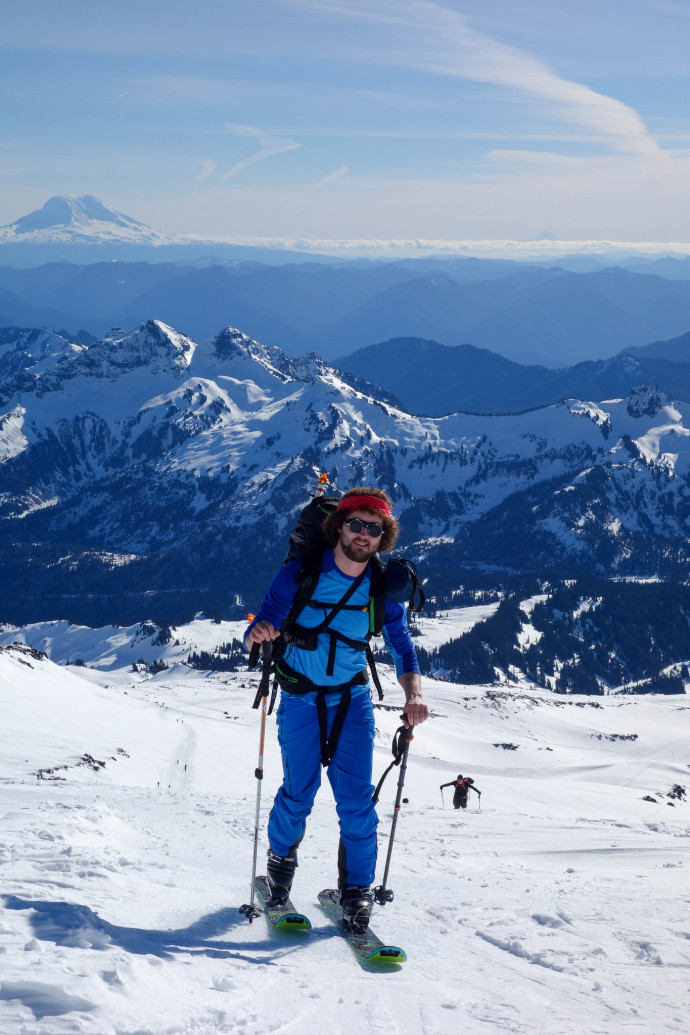 Christian touring up the Muir Snowfield