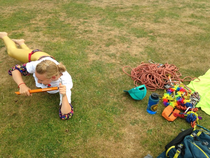 Volcano Session 101 - Learning the ropes in gasworks park! We definitely got a few weird looks. 