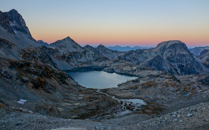 Ice Lakes at sunset.