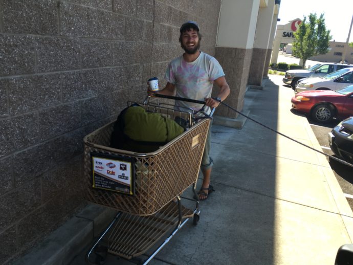 We found Chris, looking suspect, who had been waiting a few hours for us behind Safeway. 