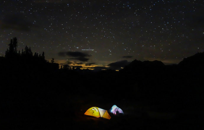 Basecamp at night